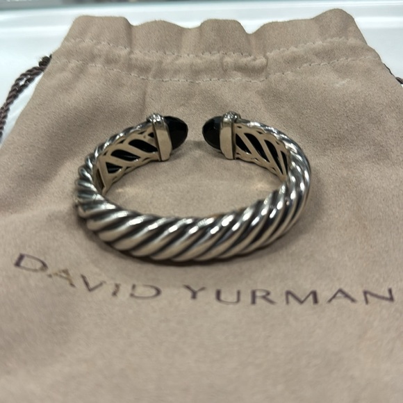 David Yurman Onyx & Diamond Waverly Cuff - Picture 8 of 9